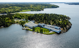 Flygfoto över Görvälnverket. Foto: Bergslagsfoto