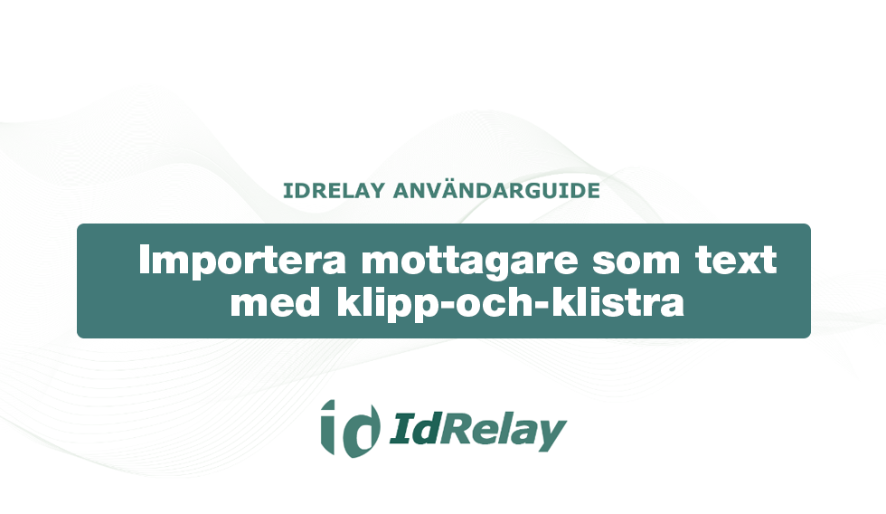 Importera mottagare som text med klipp-och-klistra