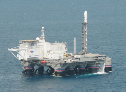 EUTELSAT 70B inför uppskjutning på Sea Launch-plattformen, credit Eutelsat.
