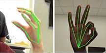 Hands making different signs in sign language. Photo / Illustration